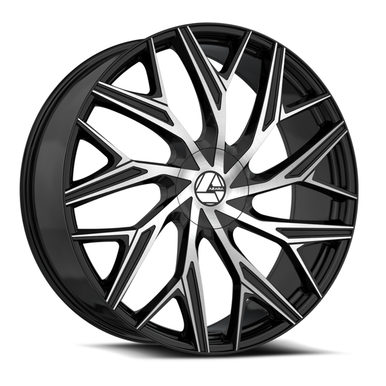 アサページ Azara AZA-527 Wheels 22 Inch 5x115 5x120 Gloss Black & Machined A2i Wh