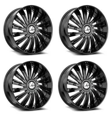 Azara AZX-102 Wheels 28 Inch 6x135 6x5.5 (6x139.7) Gloss Black A2i Whe