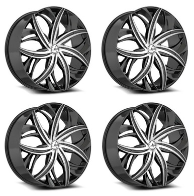 Azara AZA-541 Wheels 18 Inch 5x4.5 (5x114.3) 5x120 Gloss Black & Machi