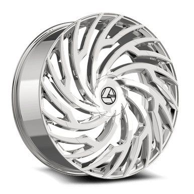 Azara AZA-536 Wheels 24 Inch 5x115 5x120 Nano Chrome A2i Wheel and Tir