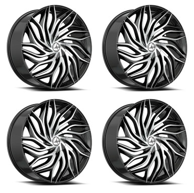 Azara AZA-537 Wheels 18 Inch 5x4.5 (5x114.3) 5x120 Gloss Black & Machi