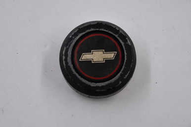 Chevrolet Black Metal w/ Gold, Red Accent Wheel Center Cap Hub Cap