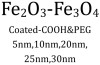 coated with Carboxylic Acid (COOH) & PEG: 10nm, 15nm, 20nm, 25nm, 30nm