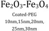 coated with PEG: 10nm, 15nm, 20nm, 25nm, 30nm