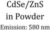 CdSe/ZnS  in Powder  Emission: 580 nm