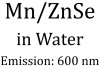 Mn/ZnSe in Water  Emission: 600 nm