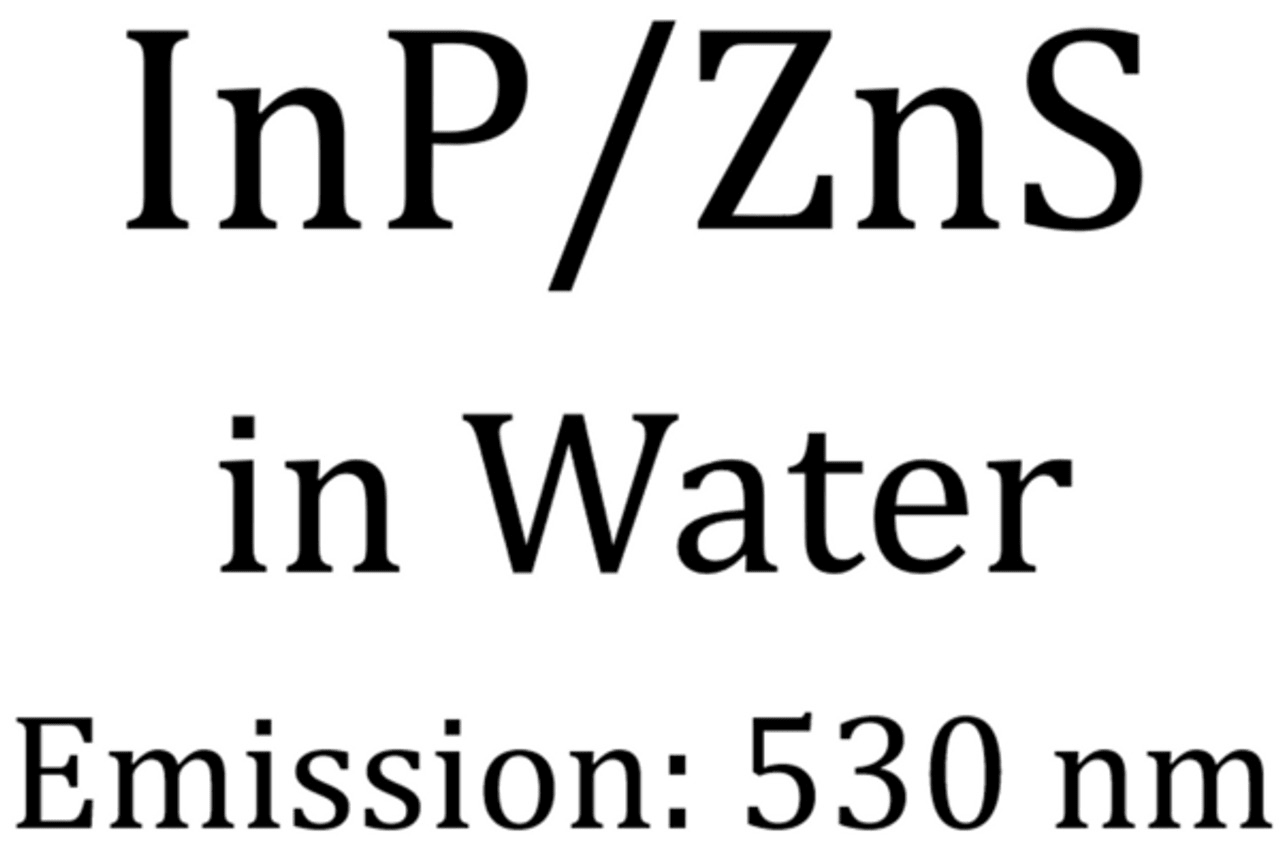 InP/ZnS in Water Emission: 530 nm
