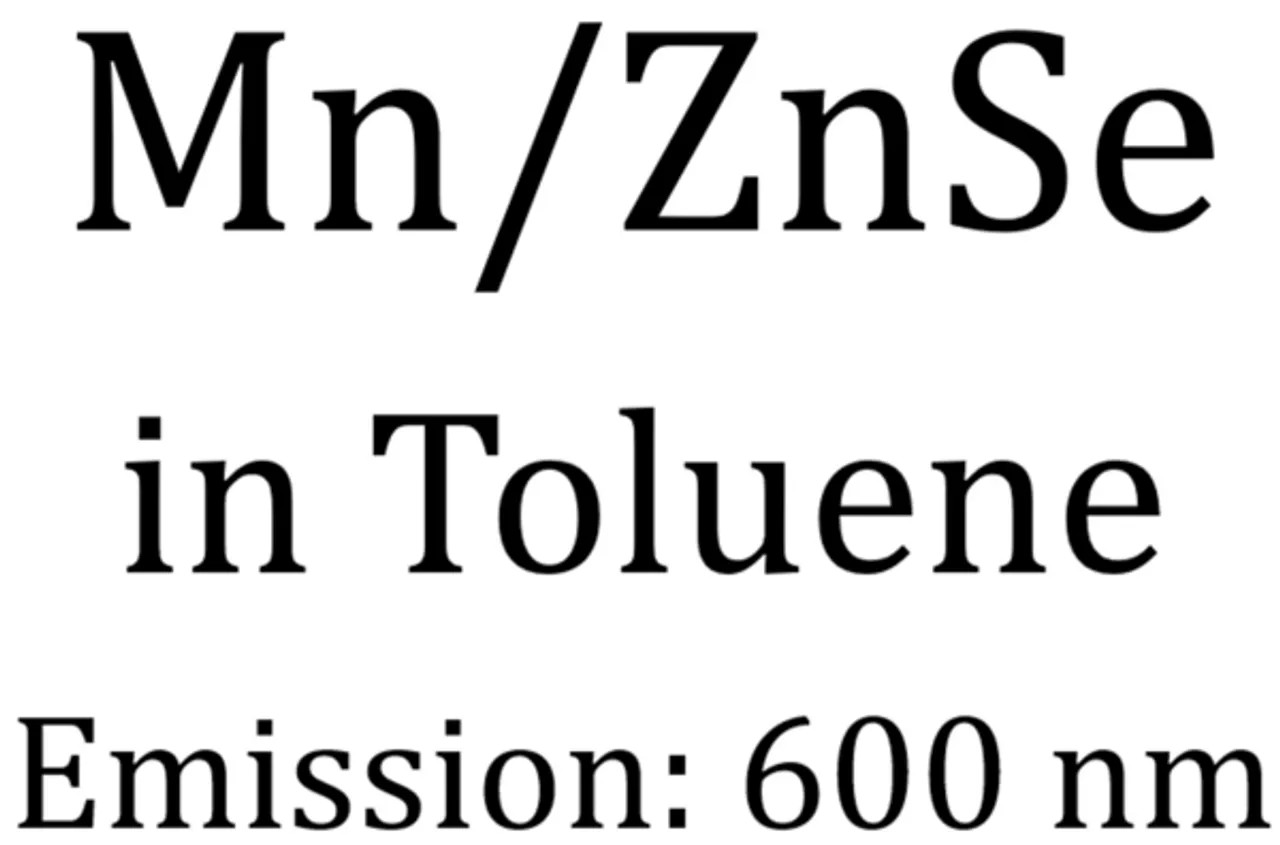 Quantum Dots in Non-Polar Solvents: Mn/ZnSe in Toluene Emission 600 nm