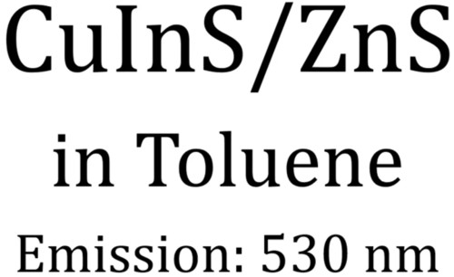 CuInS/ZnS in Toluene  Emission 530