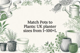 Match Pots to Plants: UK planter sizes from 1–100+L