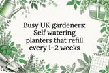 Busy UK gardeners: Self watering planters that refill every 1–2 weeks