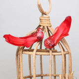 Red Glitter Bird with clip Red Glitter Bird with clip