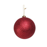 Burgundy Glitter Shatterproof Bauble (x1) (15cm)