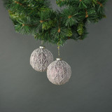 Freya Rose 10cm Glass Bauble Purple (Set of 4)