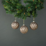 Asteria 8cm Rose Gold Glass Bauble (Set of 4) Asteria 8cm Rose Gold Glass Bauble (Set of 4)