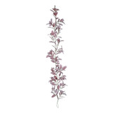 Burgundy Glitter Flocked Lambs Ear Garland  Burgundy Glitter Flocked Lambs Ear Garland