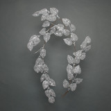 Silver Glitter Leaf Garland (150cm) Silver Glitter Leaf Garland (150cm)