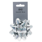 Holographic Silver Sticky Bow 75mm