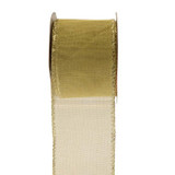 Plain Gold Organza Ribbon 63mm