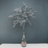 Pewter Glitter mini leaf spray  Pewter Glitter mini leaf spray
