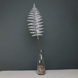 Silver Glitter Fern Leaf  Silver Glitter Fern Leaf