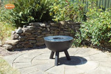 Gardeco Black Casa Fire Pit with BBQ Grill (70cm)