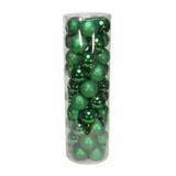 48 Holiday Green Baubles in Matt, Shiny & Glitter Finish (10cm) 48 Holiday Green Baubles in Matt, Shiny & Glitter Finish (10cm)