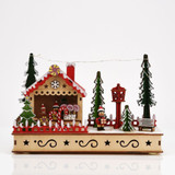 LED Light-Up Gingerbread House Scene