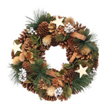 Woodland / Wooden Silver Stars / Fruit wreath (30cm)