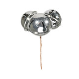 Silver Bells on a wire x3  (6.5cm) Silver Bells on a wire x3  (6.5cm)