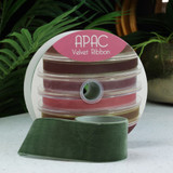 Dusky Green Velvet Ribbon (50mm x 20m) Dusky Green Velvet Ribbon (50mm x 20m)