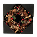 Pine Cone, Red Berry & Fruit Wreath (30cm)