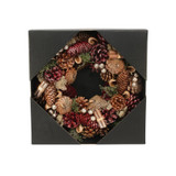 Burgundy Pine Cone & Cinnamon wreath (30cm)
