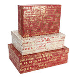 Tri-Coastal Design Holiday Typography Set of 3 Sweater Boxes - Discontinued