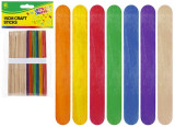 15cm Mixed Craft Lolly Sticks (50pcs)