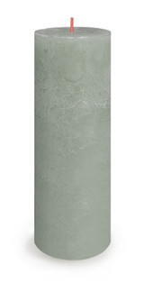 Jade Green Bolsius Rustic Shine Pillar Candle (190 x 68mm)