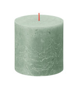 Jade Green Bolsius Rustic Shine Pillar Candle (100 x 100mm)