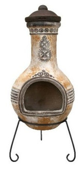 Gardeco Azteca Clay Chimenea ( Extra Large) Gardeco Azteca Clay Chimenea ( Extra Large)