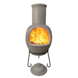 Gardeco Asteria Chimalin Chimenea - Glazed Ivory - Discontinued