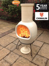 Gardeco Asteria Chimalin Chimenea - Glazed Ivory - Discontinued