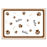 Personalised Brown Gingham Cat Placemat - Discontinued