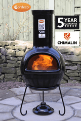 Sempra Glazed Black Chimenea (Large) Sempra Glazed Black Chimenea (Large)