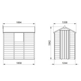 Overlap Pressure Treated Apex Shed (6 x4)