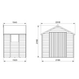 Double Door Overlap Dip Treated Apex Shed (7 x5 )