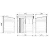 Overlap Dip Treated Pent Shed (6 x 4) - Discontinued