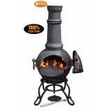 Gardeco Toledo Cast Iron Chimenea - Large Black