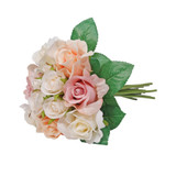 Aquitaine Rose Bouquet Pink/Cream/Champagne 27cm