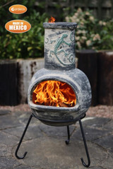 Iguana Grey Mexican Chimenea (Medium) Iguana Grey Mexican Chimenea (Medium)