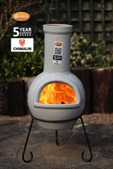 Sempra Glazed Grey Chimenea (Large)
