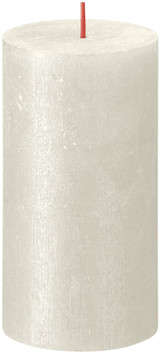 Bolsius Rustic Ivory Shimmer Metallic Candle (130mm x 68mm)